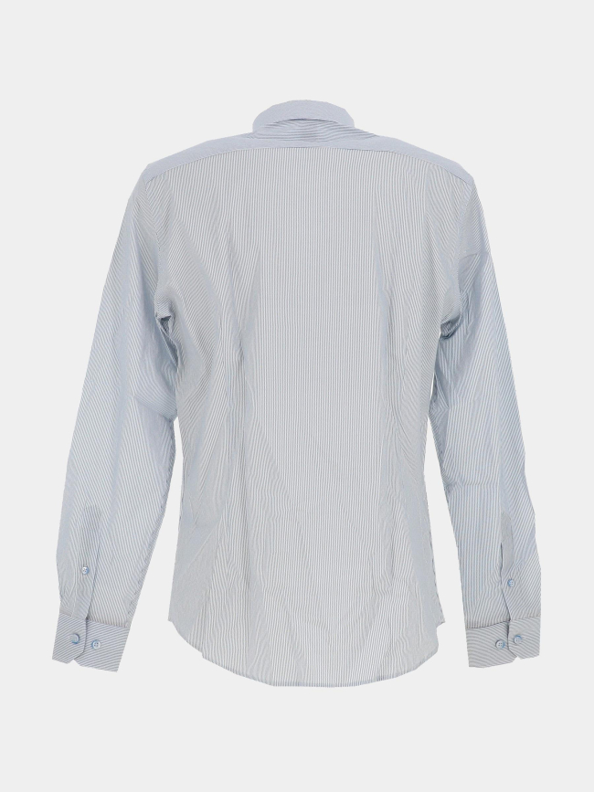 Chemise signature rayé à manches longues laly blanc homme - Benson & Cherry