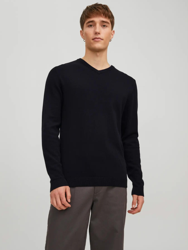 Pull fin jjebasic noir homme - Jack & Jones