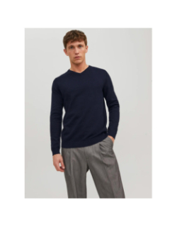 Pull fin jjebasic bleu marine homme - Jack & Jones