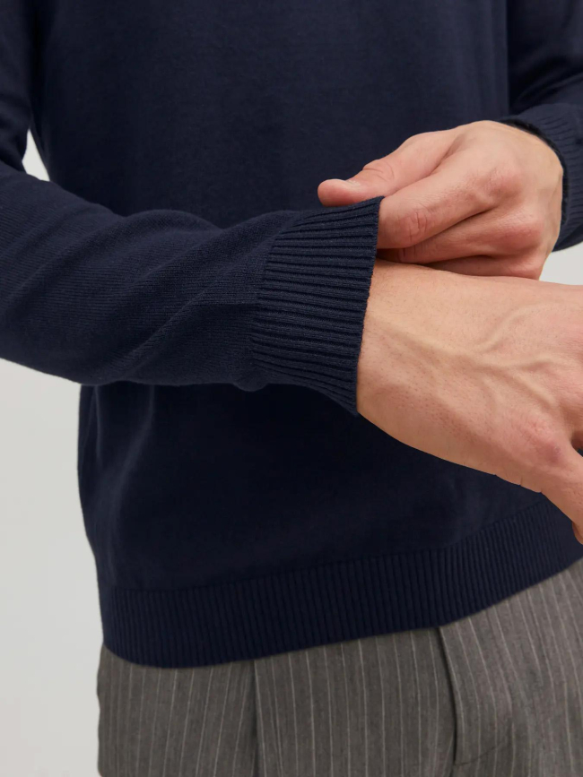 Pull fin jjebasic bleu marine homme - Jack & Jones