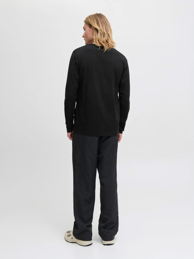 T-shirt à manches longues jjeorganic noir homme - Jack & Jones