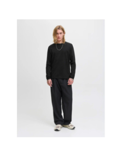 T-shirt à manches longues jjeorganic noir homme - Jack & Jones