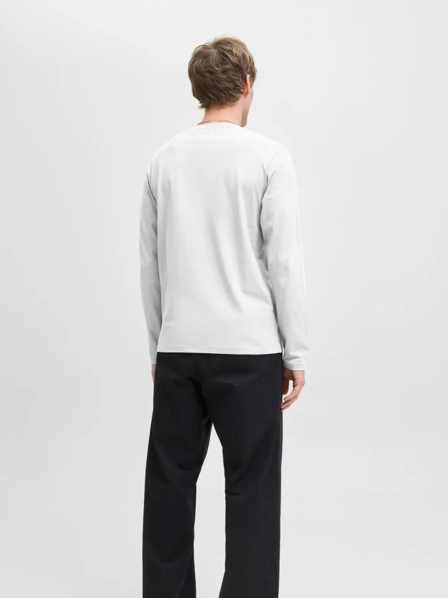 T-shirt à manches longues jjeorganic blanc homme - Jack & Jones