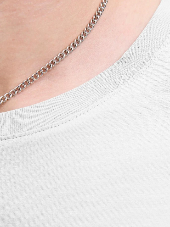 T-shirt à manches longues jjeorganic blanc homme - Jack & Jones