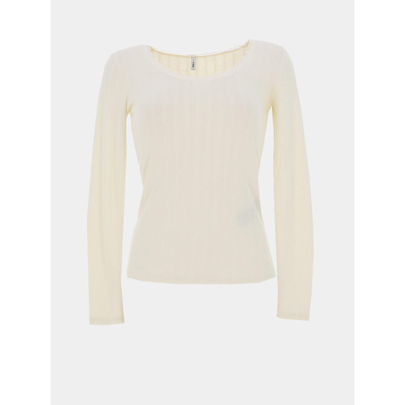 Top manches longues liara écru femme - Only