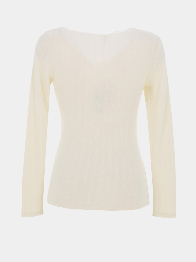 Top manches longues liara écru femme - Only