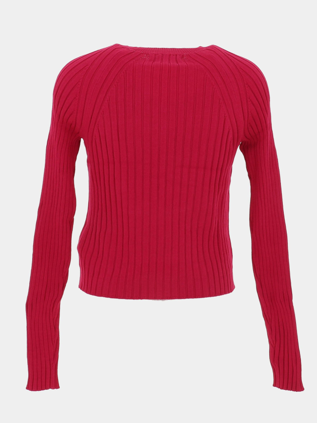 Top à manches longues côtelé kogmeddi rose fille - Only