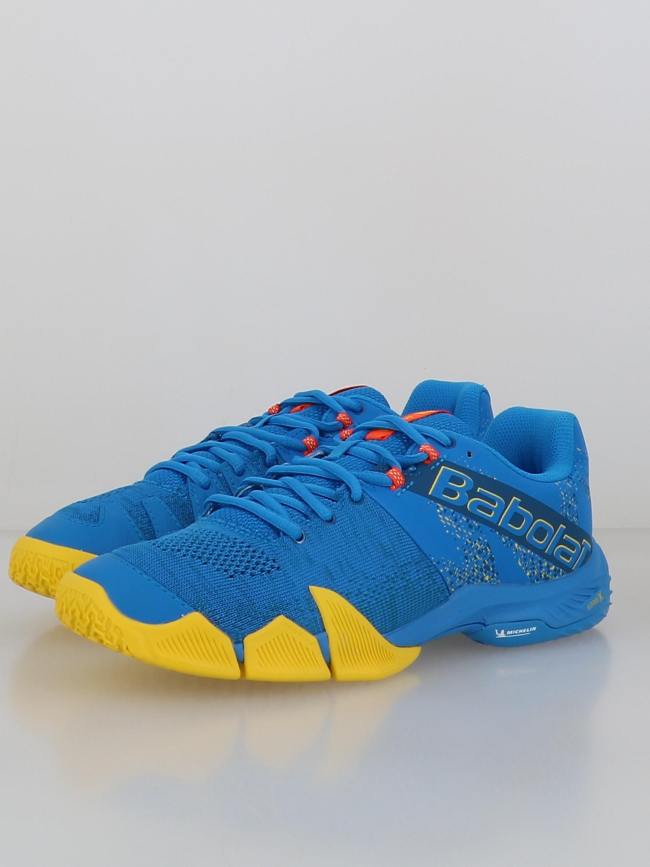 Chaussures de padel movea bleu jaune homme - Babolat