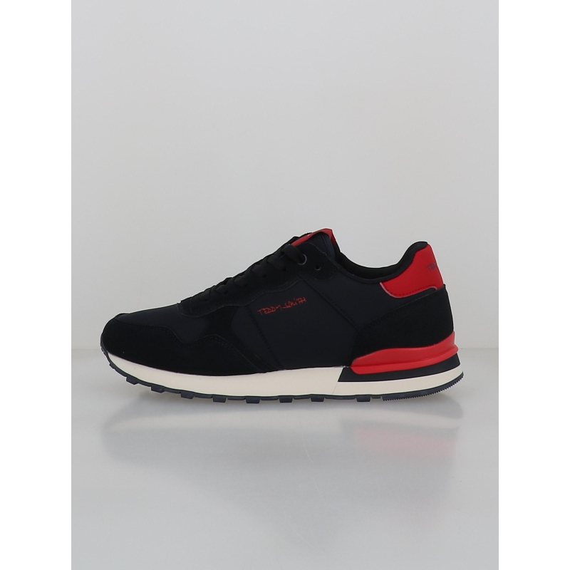Baskets basses bleu marine et rouge homme - Teddy Smith