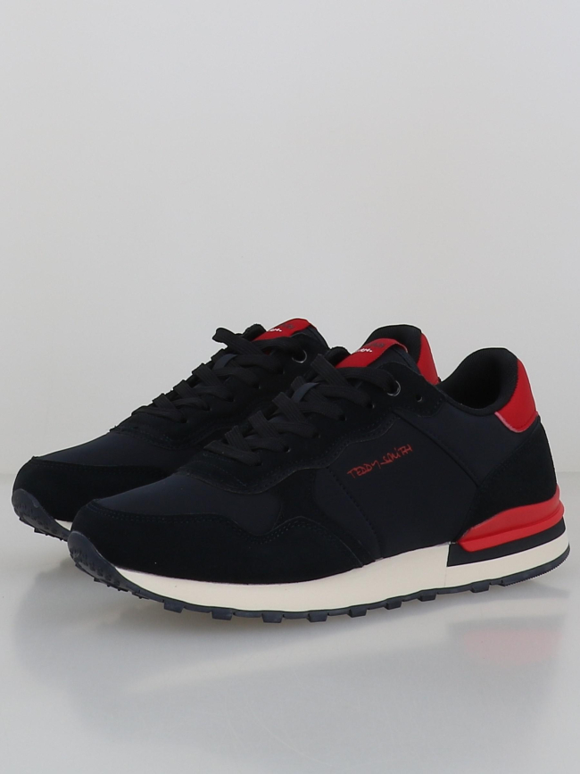 Baskets basses bleu marine et rouge homme - Teddy Smith