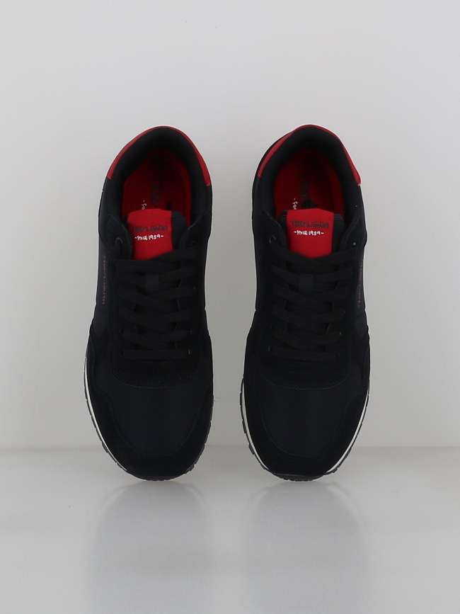 Baskets basses bleu marine et rouge homme - Teddy Smith
