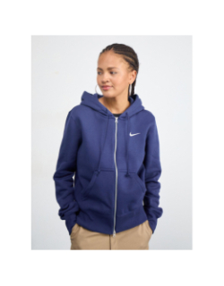 Sweat à capuche zippé phoenix fleece bleu marine femme - Nike
