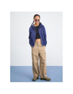 Sweat à capuche zippé phoenix fleece bleu marine femme - Nike