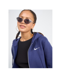 Sweat à capuche zippé phoenix fleece bleu marine femme - Nike