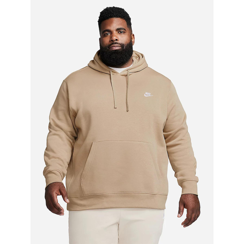 Sweat à capuche nsw club beige homme - Nike