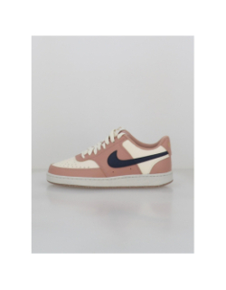 Baskets court vision lo rose et beige femme - Nike