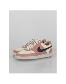 Baskets court vision lo rose et beige femme - Nike