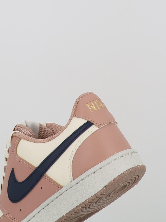 Baskets court vision lo rose et beige femme - Nike
