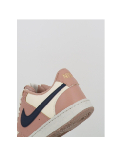 Baskets court vision lo rose et beige femme - Nike