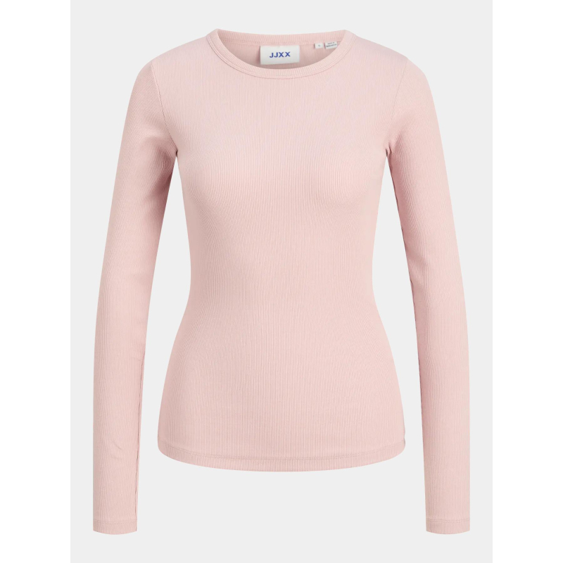 Top manches longues côtelé freya rose femme - Jjxx