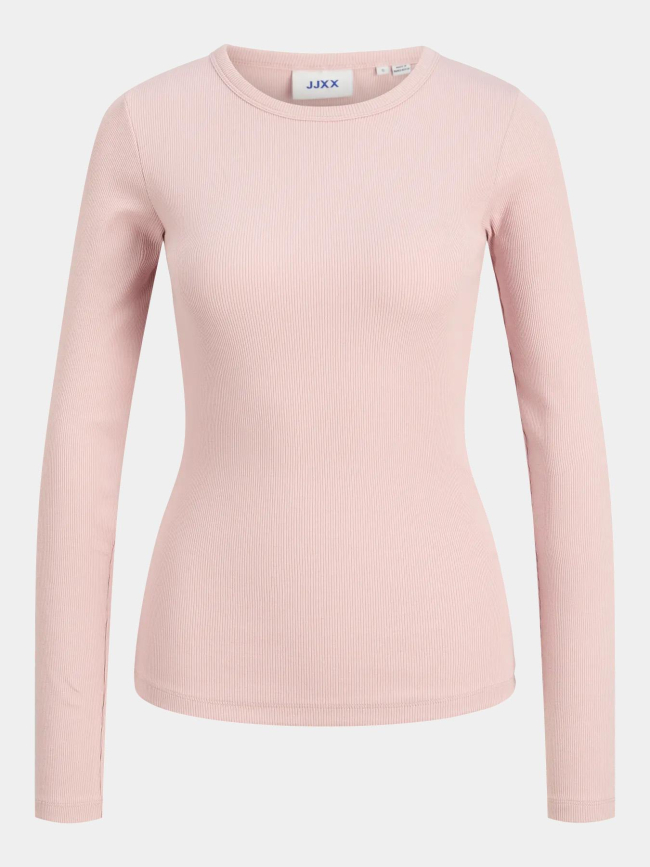 Top manches longues côtelé freya rose femme - Jjxx