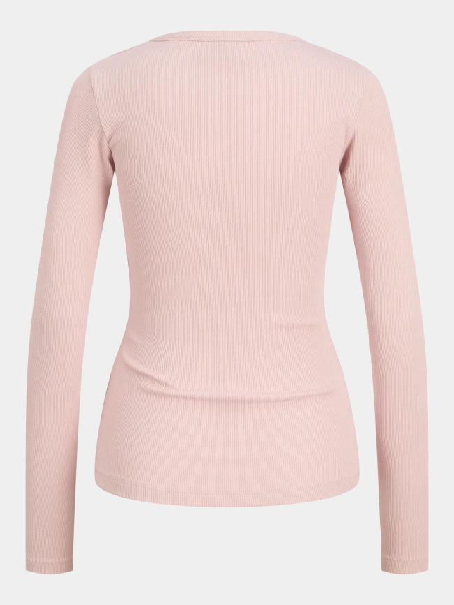 Top manches longues côtelé freya rose femme - Jjxx