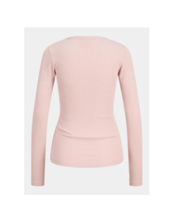 Top manches longues côtelé freya rose femme - Jjxx