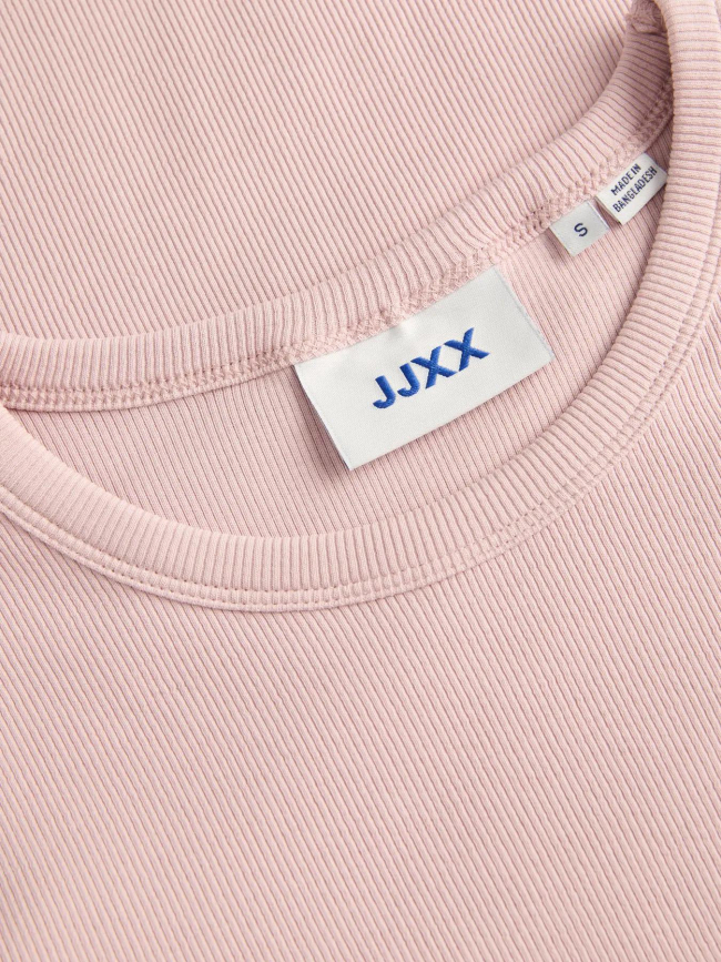 Top manches longues côtelé freya rose femme - Jjxx