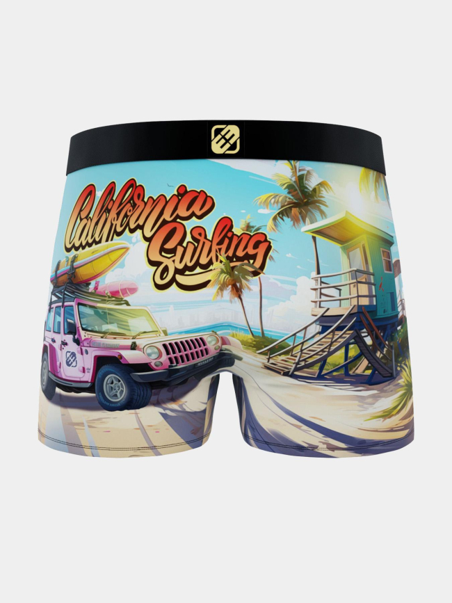 Boxer en microfibre california multicolore homme - Freegun