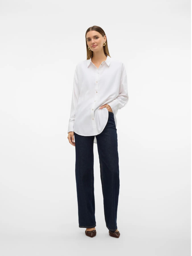 Chemise oversize nora blanc femme - Vero Moda