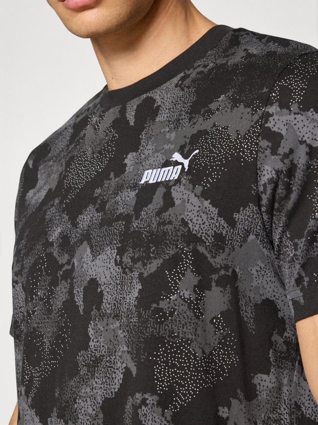 T-shirt essential camo noir gris homme - Puma