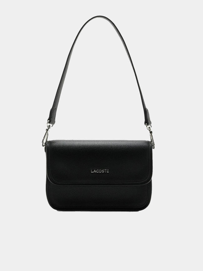 Sac bandoulière crossover noir femme - Lacoste