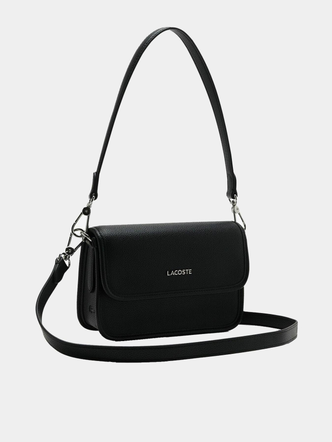 Sac bandoulière crossover noir femme - Lacoste