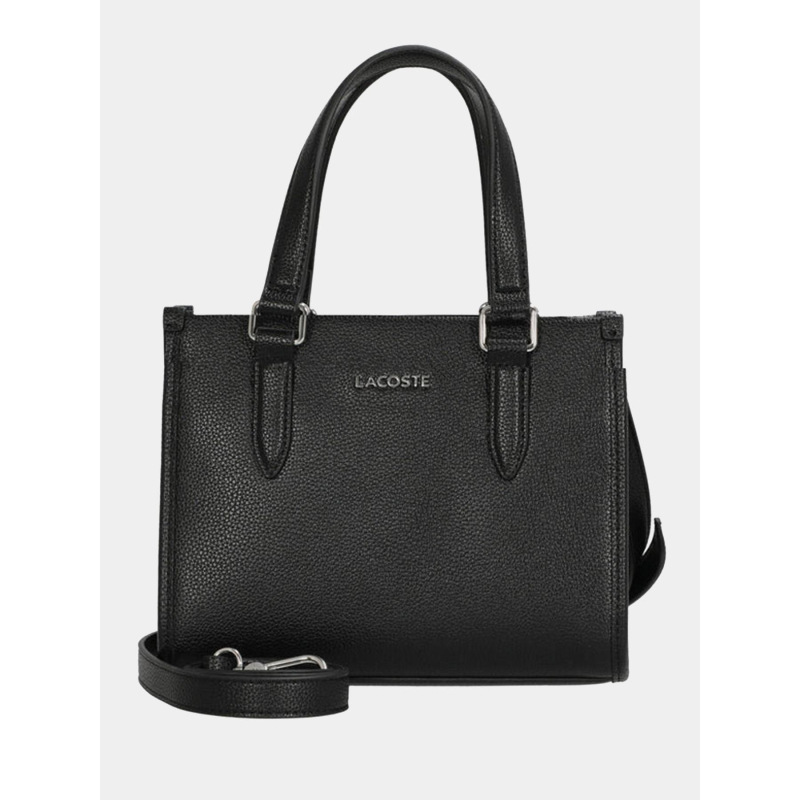Petit sac à main top handle noir femme - Lacoste