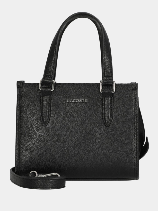 Petit sac à main top handle noir femme - Lacoste