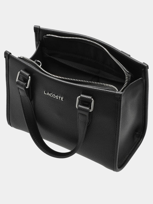 Petit sac à main top handle noir femme - Lacoste