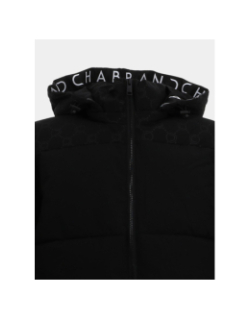 Doudoune à capuche logotée noir homme - Chabrand