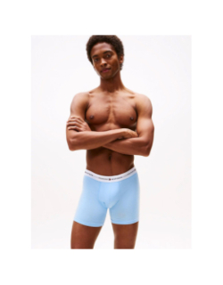 Pack de 3 boxers en coton bleu et vert homme - Tommy Hilfiger