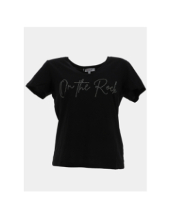 T-shirt à strass dlucas noir femme - Morgan