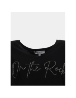 T-shirt à strass dlucas noir femme - Morgan