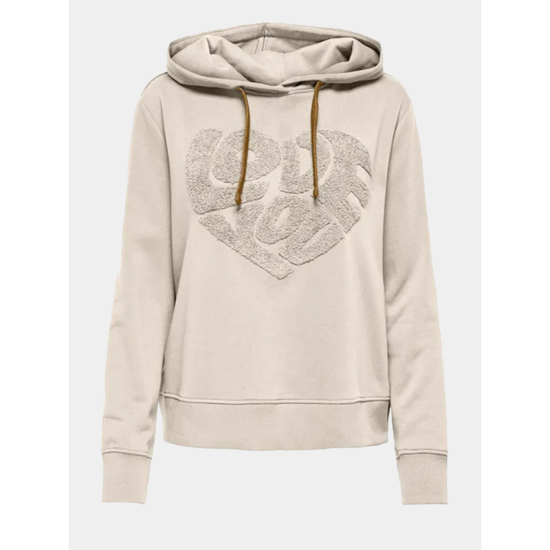 Sweat à capuche lyna beige femme - Only