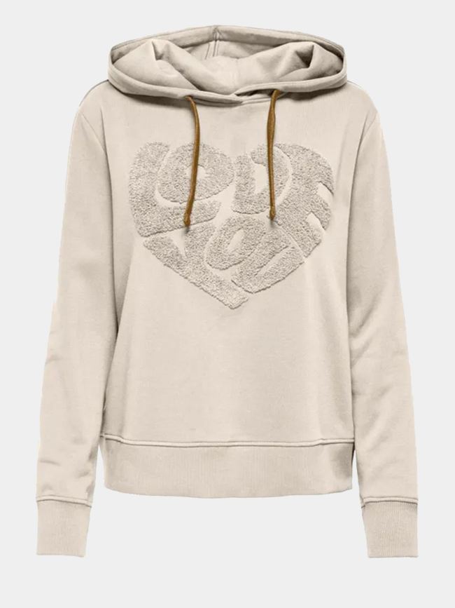 Sweat à capuche lyna beige femme - Only