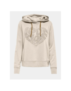 Sweat à capuche lyna beige femme - Only