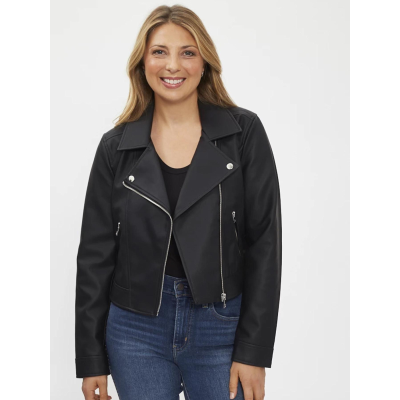 Veste perfecto simili cuir ditte biker noir femme - Only