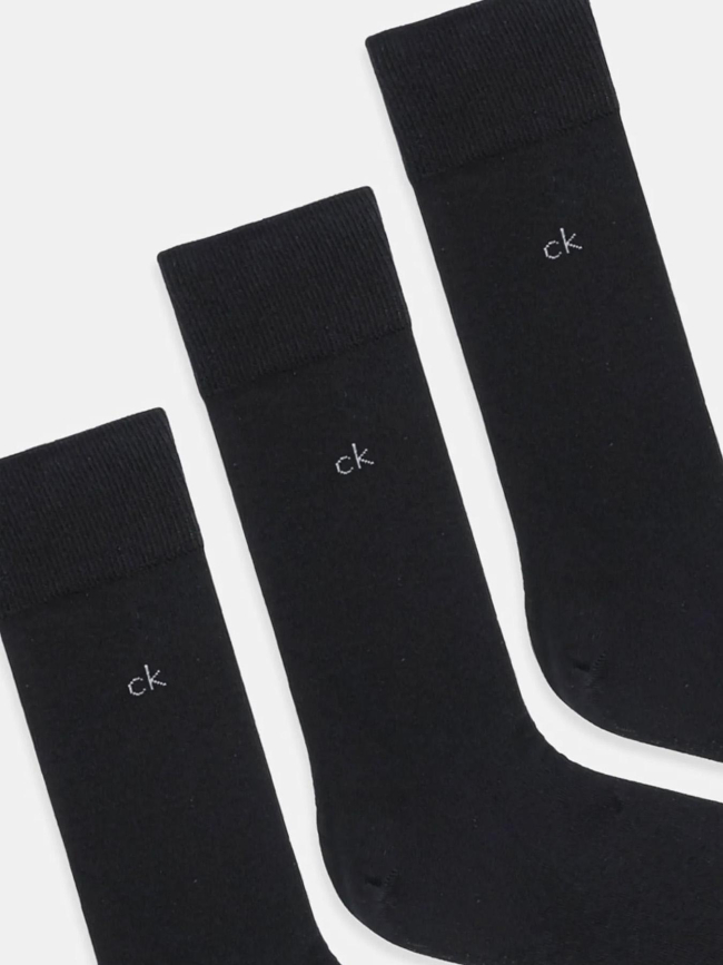 Pack de 3 paires de chaussettes hautes noir homme - Calvin Klein