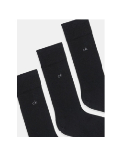 Pack de 3 paires de chaussettes hautes noir homme - Calvin Klein