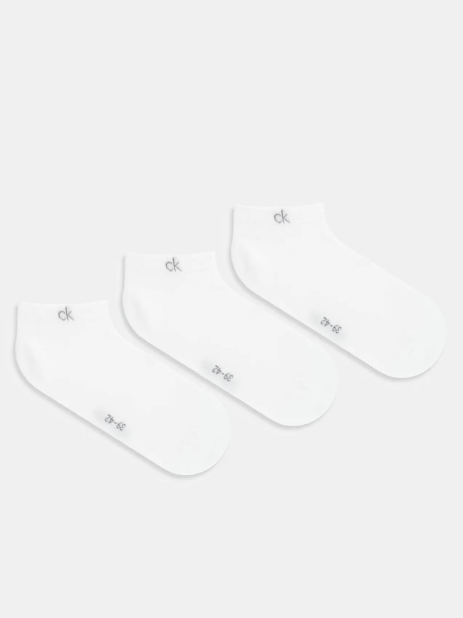 Pack de 3 paire de chaussette basse blanc homme - Calvin Klein