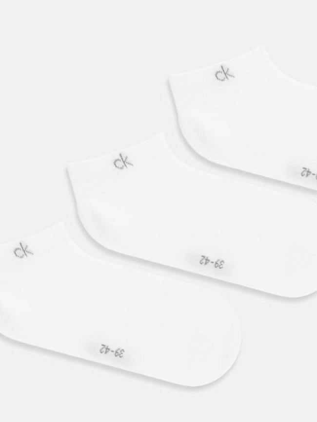 Pack de 3 paire de chaussette basse blanc homme - Calvin Klein