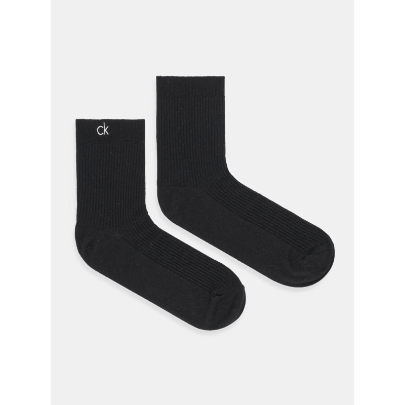 Paire de chaussettes basses brillantes noir femme - Calvin Klein