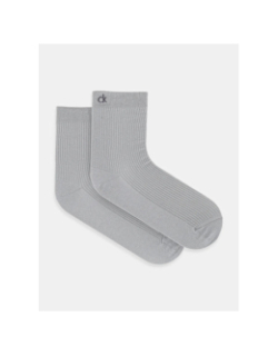 Paire de chaussette basse brillante gris femme - Calvin Klein
